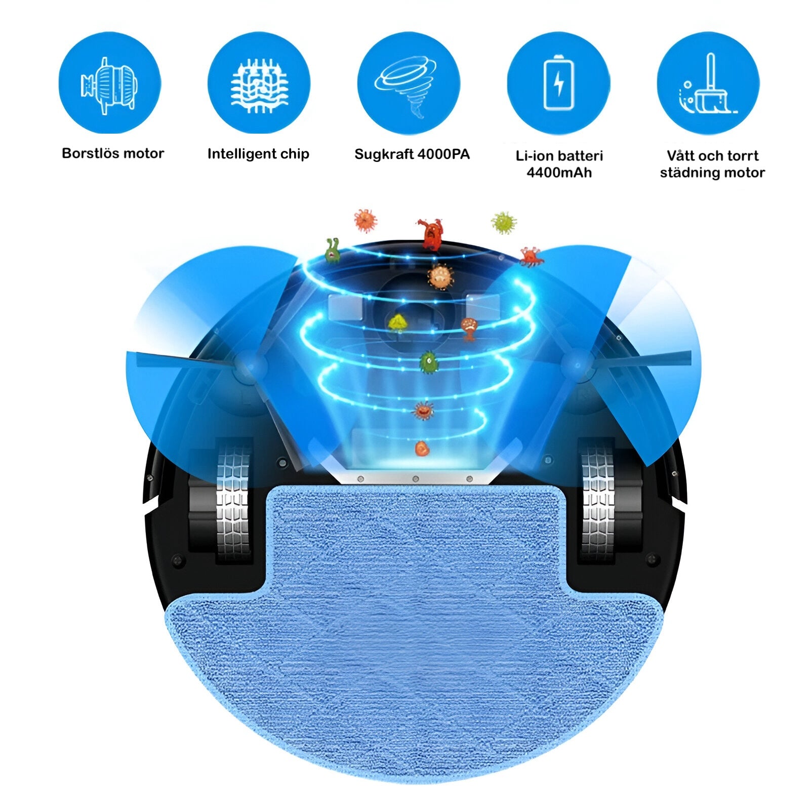 Liectroux V3S PRO Robotdammsugare med moppfunktion